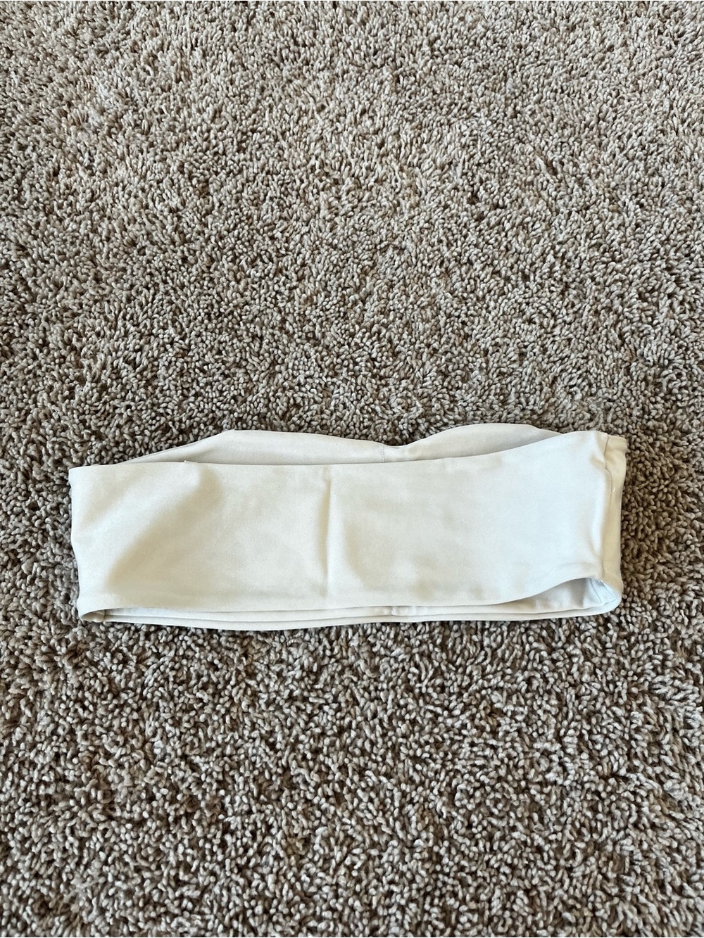 ROMWE Cream Strapless Bandeau Top for Kids